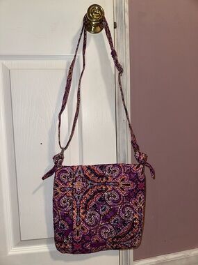 Vera Bradley Purple Paisley Quilted Crossbody